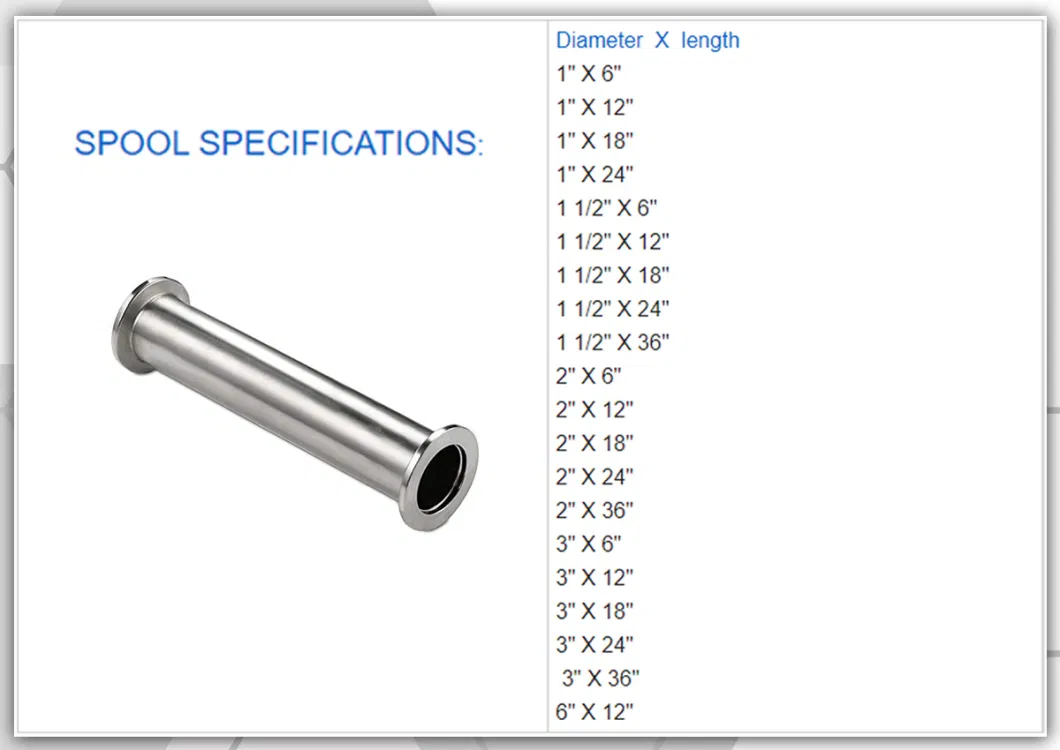 Stainless Steel Short Type Round Polished Pipe Spool with PTFE in-Lined